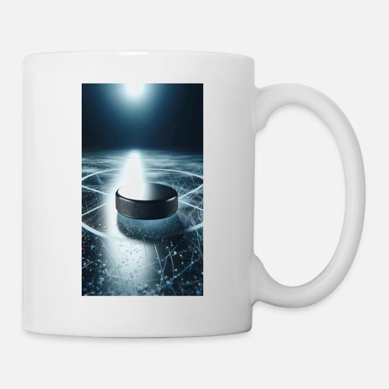 Rondelle de hockey sur glace - Mug blanc - blanc