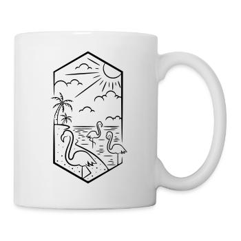 Flamingos - Tasse - Weiß - Rechts