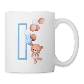 Blue Letter i Bear - Mug - white - Right