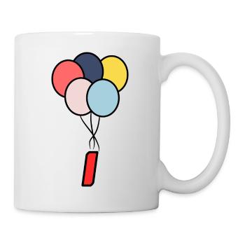 1. 1 AN. 1er ANNIVERSAIRE. ANNIVERSAIRE 1 AN - Mug blanc - blanc - Droite