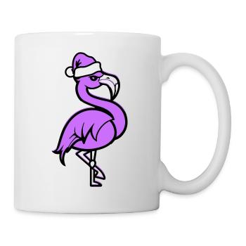 Flamingo Comique Noël - Mug blanc - blanc - Droite