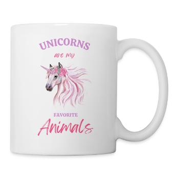 Les licornes sont mon animal préféré - Mug blanc - blanc - Droite