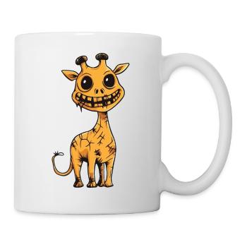 Girafe Halloween Bande dessinée drôle - Mug blanc - blanc - Droite