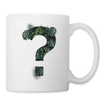 Plantes tropicales vertes Point d’interrogation jungle - Mug blanc - blanc - Droite