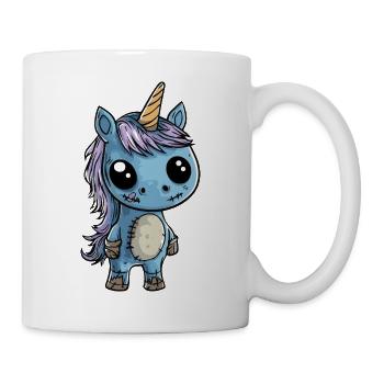 Licorne Halloween Bande dessinée drôle - Mug blanc - blanc - Droite