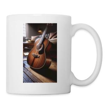 Akustische Gitarre - Tasse - Weiß - Rechts