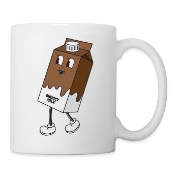 Choccy Milk - Retro Cartoon Schokomilch - Tasse - Weiß - Rechts