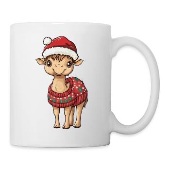 Bande dessinée de Noël à dos de chameau - Mug blanc - blanc - Droite