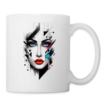 Women girl power design art female feminism symbol - Mug - white - Right