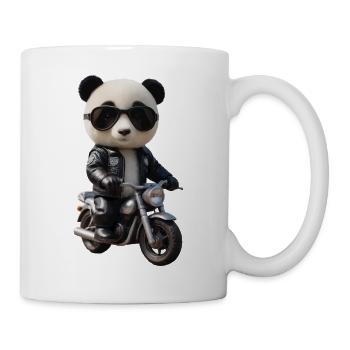 Biker Panda - Tasse - Weiß - Rechts