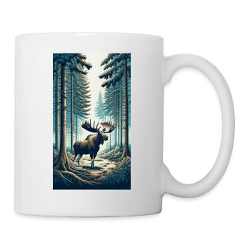 Elch - Tasse - Weiß - Rechts
