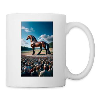 Trabrennpferd - Tasse - Weiß - Rechts