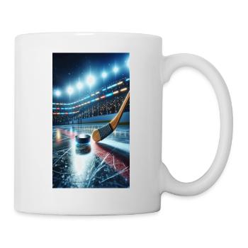 hockey - stick and puck - Mug - white - Right