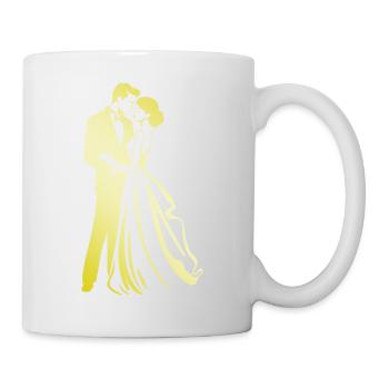 Couple Gold Bride Groom Wedding - Mug - white - Right