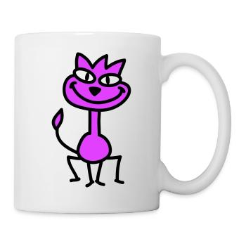 Pretty Cat Looking Happy Cheerful Smiling - Mug - white - Right