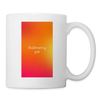 Filles qui donnent des coups de pied aux gars dans les couilles - Mug blanc - blanc - Droite