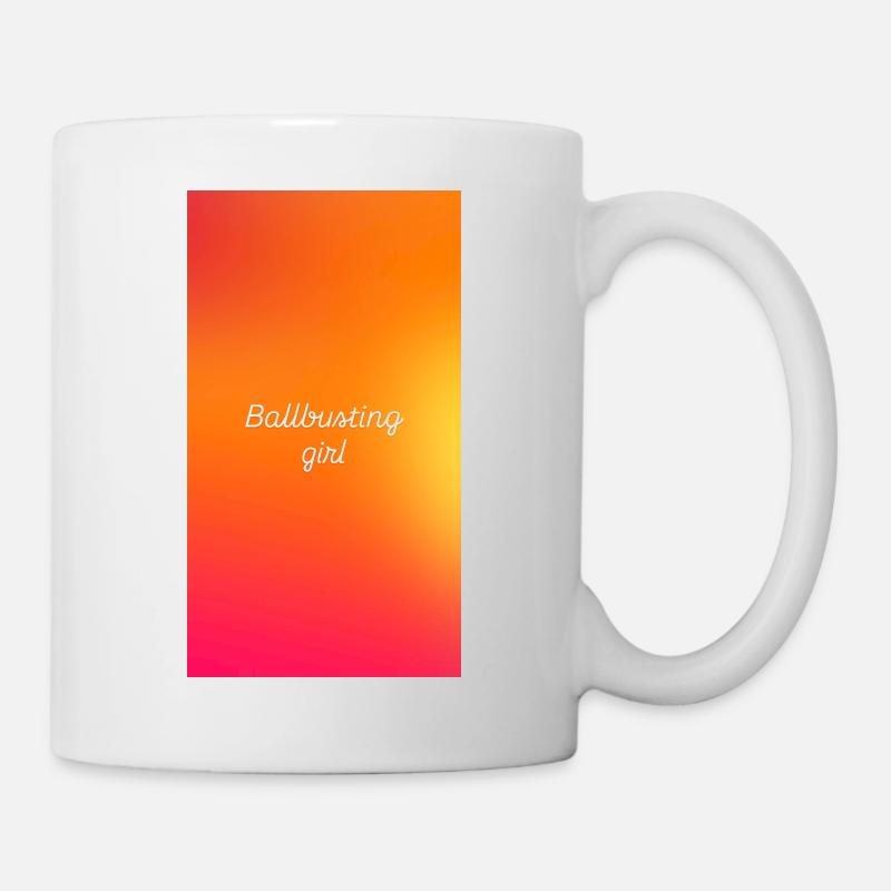Mädchen, die Jungs in die Eier treten - Tasse - Weiß
