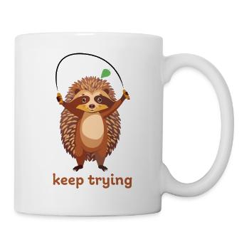 Sporty-Hedgehog! - Tasse - Weiß - Rechts