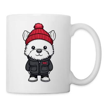 West Highland Terrier Dog Winter - Mug - white - Right