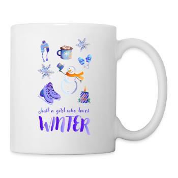 Just a girl who loves winter - Tasse - Weiß - Rechts