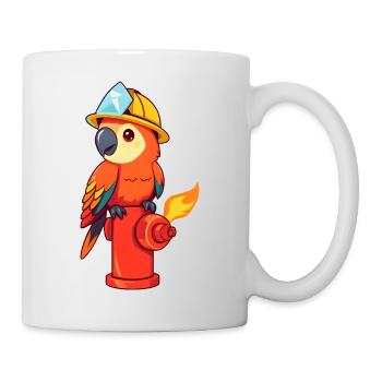 Héros de la construction avec trésor de pierres précieuses - Mug blanc - blanc - Droite