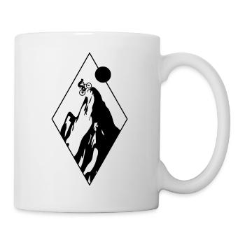 Mountainbike Sport Fahrrad - Tasse - Weiß - Rechts