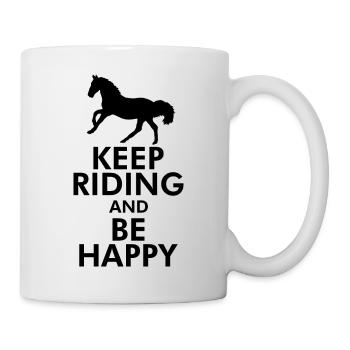 Pferde Sport Dressur Springreiten - Tasse - Weiß - Rechts