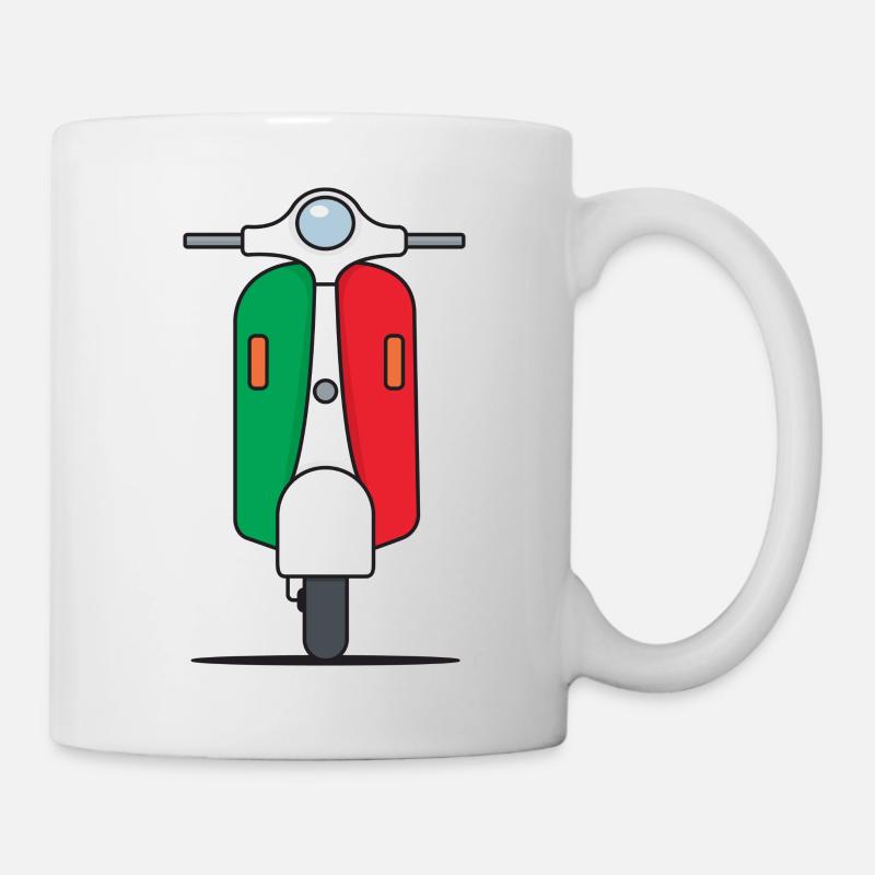 Wunderschönes Italienischer Roller Design - Tasse - Weiß