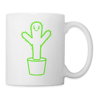 Kaktus Pflanze Stachelig Stacheln Wüsten Kakteen - Tasse - Weiß - Rechts