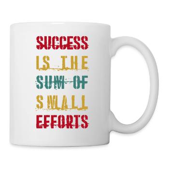 Success is the sum of small efforts QUOTES - Mug - white - Right