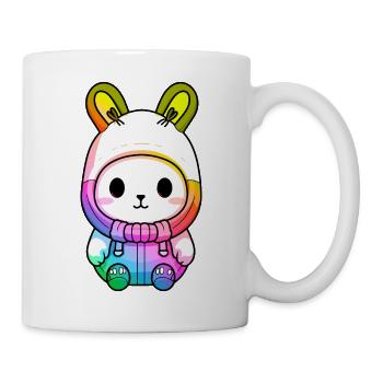 Bunny Winter Animal Colorful Comic - Mug - white - Right