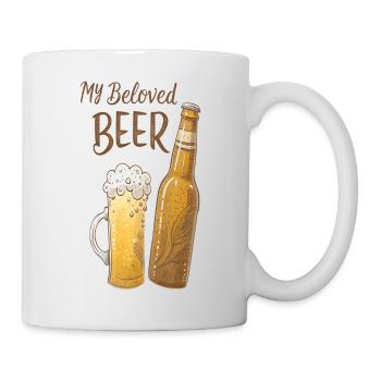 Mein geliebtes Bier - Tasse - Weiß - Rechts