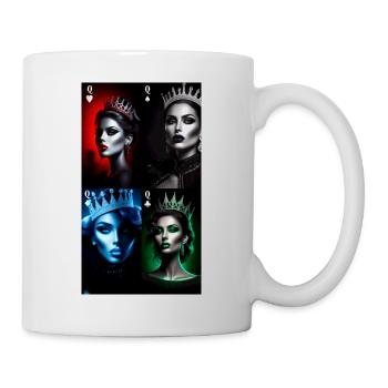 Rigged Poker - Carré de dames - Mug blanc - blanc - Droite
