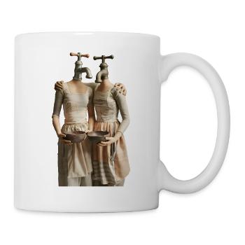 Surreale Wasserhahn Figuren - Tasse - Weiß - Rechts