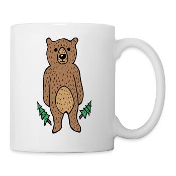 Funny & Cute Bear in the Forest - Mug - white - Right