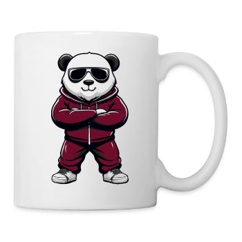 Bande dessinée cool panda - Mug blanc - blanc - Droite