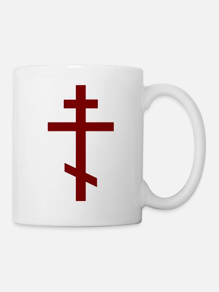 Orthodoxes Kreuz - Tasse - Weiß
