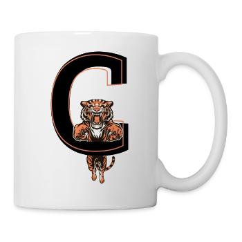 Buchstabe c Tiger - Geschenkidee - Tasse - Weiß - Rechts