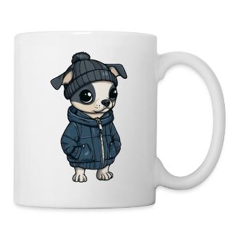 Whippet Hund Cartoon - Tasse - Weiß - Rechts