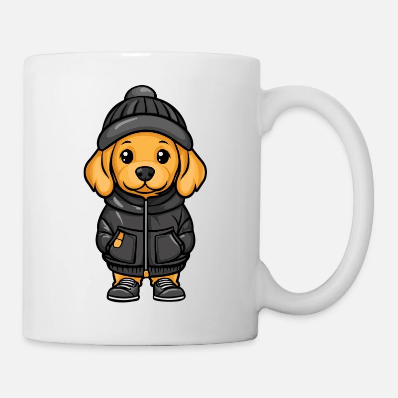 Golden Retriever Chien Dessin animé - Mug blanc - blanc