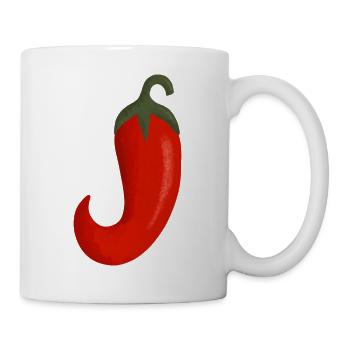 scharfe Chilischote - Tasse - Weiß - Rechts