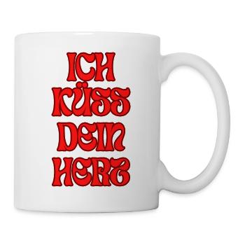 Ich küss dein Herz - Tasse - Weiß - Rechts