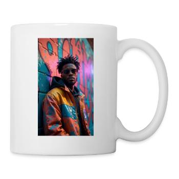 Der coole Amerikaner - Tasse - Weiß - Rechts