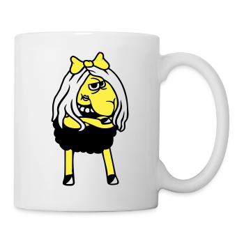 Black Sheep Girl Woman Goth Emo Girl Pretty - Mug - white - Right