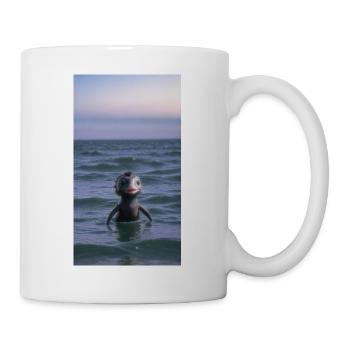 Créature marine mignonne dans le style de film vintage Mignon - Mug blanc - blanc - Droite