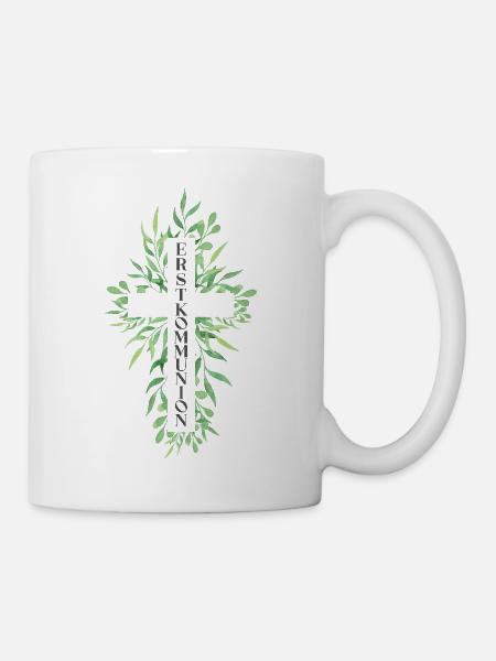 Erstkommunion Kreuz Christ Christliche Kommunion - Tasse - Weiß