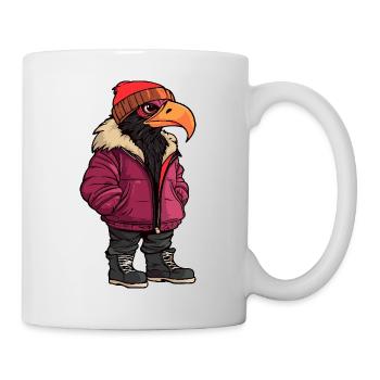 Harpie oiseau drôle d’hiver - Mug blanc - blanc - Droite