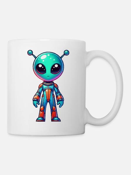 alien comic - Tasse - Weiß