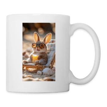 Ambiance de lapin de plage - Mug blanc - blanc - Droite