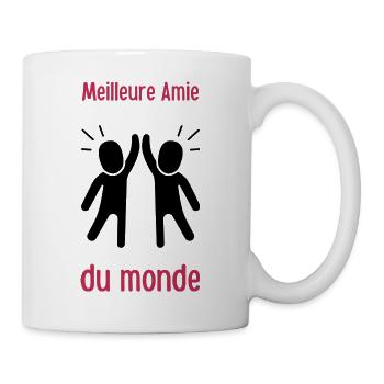 Meilleure Amie du monde vecteur - Mug blanc - blanc - Droite